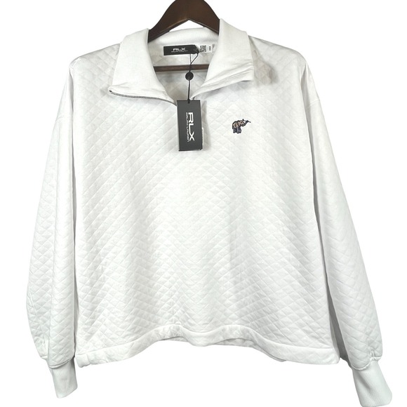 RLX Ralph Lauren Other - RLX Ralph Lauren Mens XL Quilted Pullover White Elephant Logo Golf NWT $188 Tag
